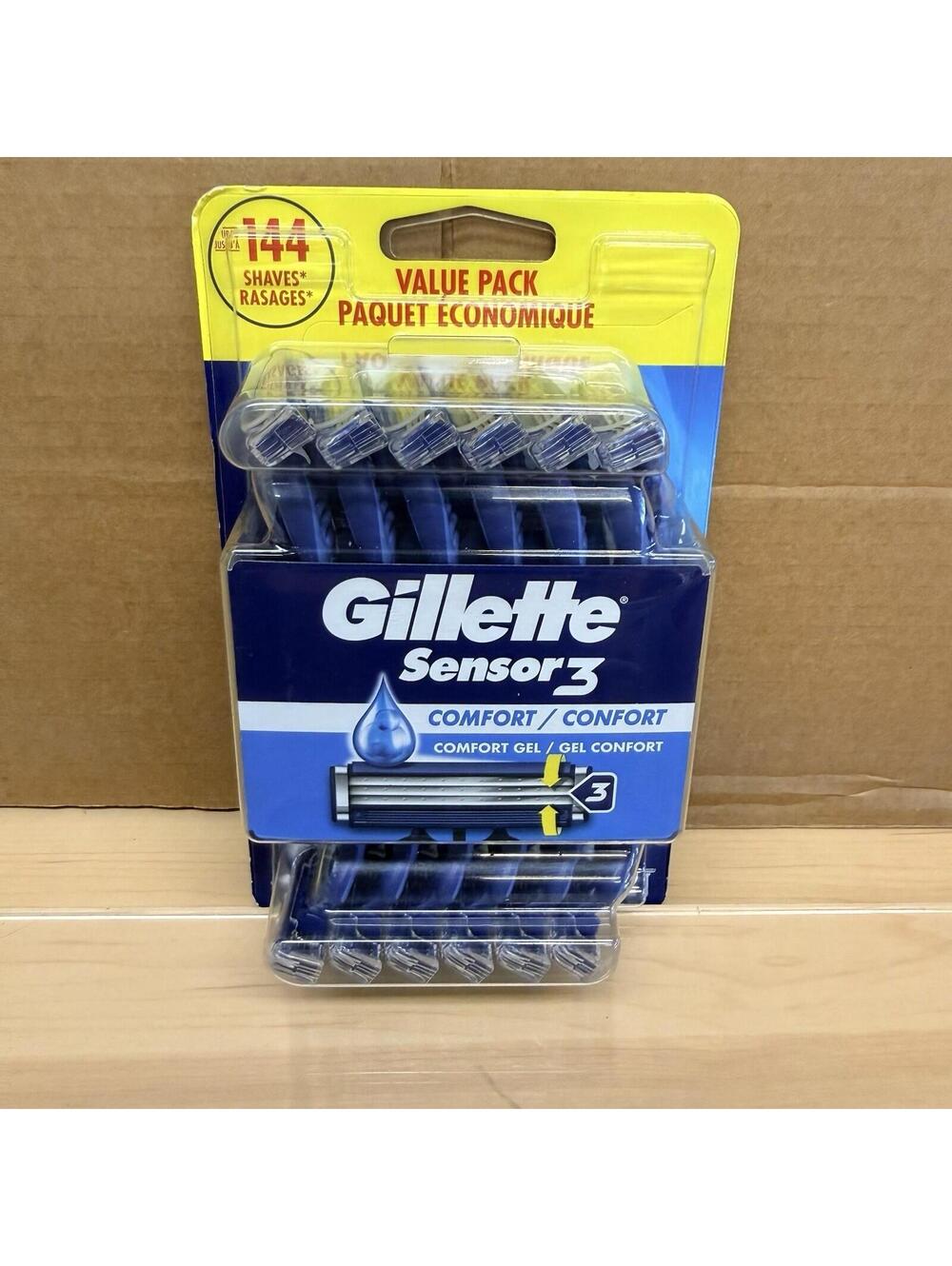 Gillette Sensor3 Comfort Men's Disposable Razors Value Pack 12 Razors
